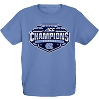 Youth Blue 84 Carolina North Tar Heels 2025 ACC Baseball Conference Tournament Champions Locker Room T-Shirt
