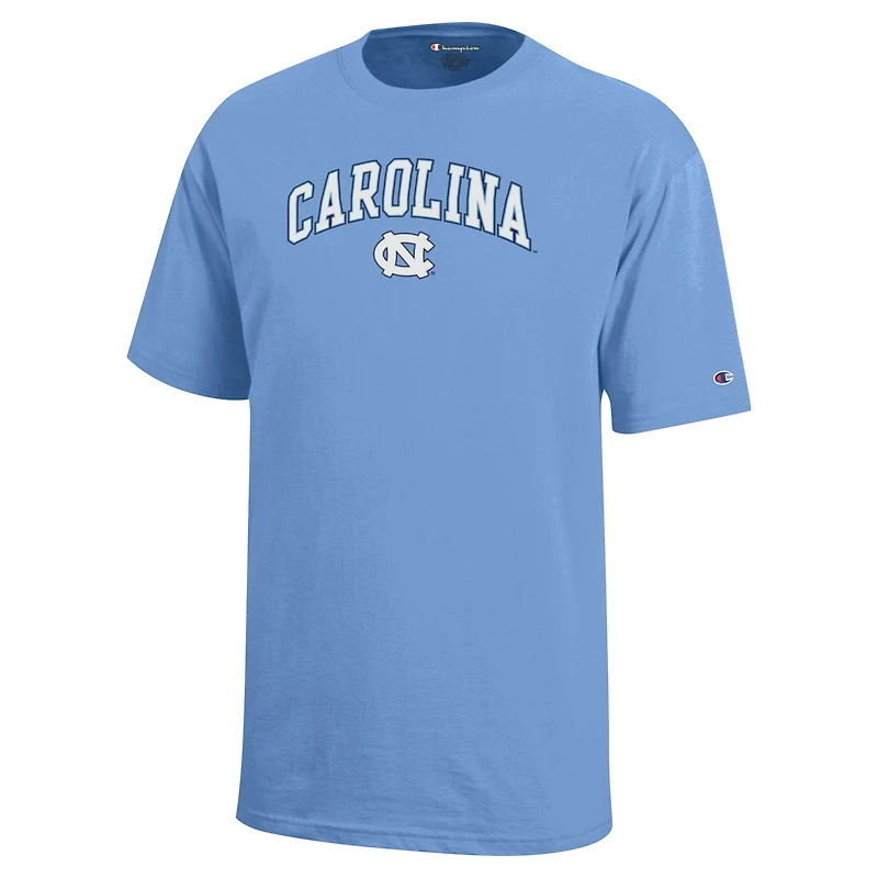 Youth Champion Navy North Carolina Tar Heels Arch Over Logo T-Shirt
