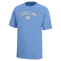 Youth Champion Navy North Carolina Tar Heels Arch Over Logo T-Shirt