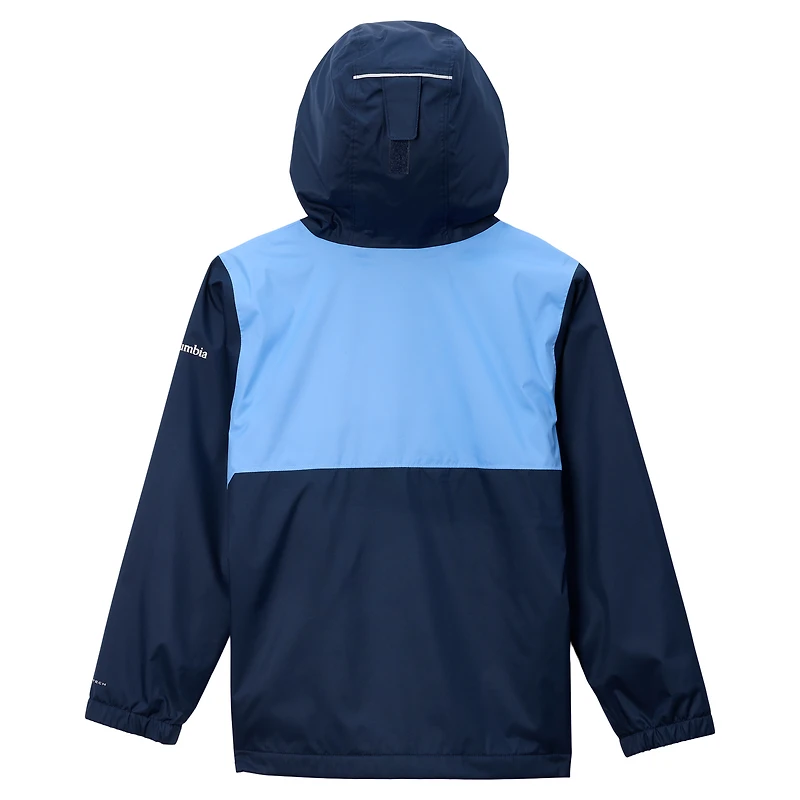 Youth Columbia  Navy North Carolina Tar Heels Rainy Fields Lined Hoodie Full-Zip Jacket