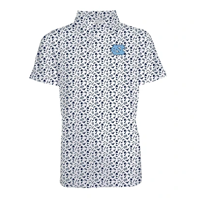 Youth Garb Carolina Blue North Tar Heels Tom Allover Print Performance Polo