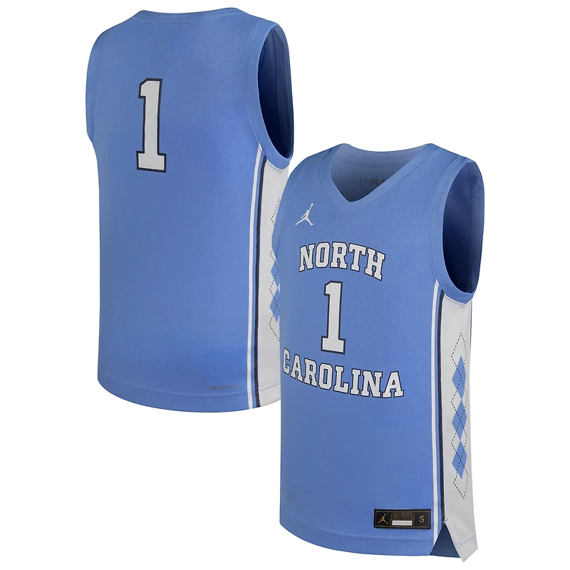 Maillot de basketball réplique Jordan Brand Carolina Blue North Tar Heels pour jeunes