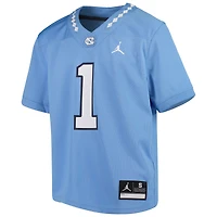 Maillot de football réplique l'équipe Jordan Brand #1 Carolina Blue North Tar Heels pour jeunes