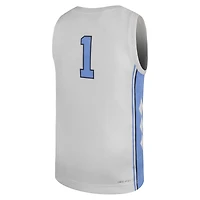 Youth Jordan Brand #1 White North Carolina Tar Heels Replica Basketball Jersey
