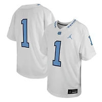 Maillot de jeu réplique intouchable Jordan Brand #1 pour jeunes Caroline du Nord, blanc, Tar Heels