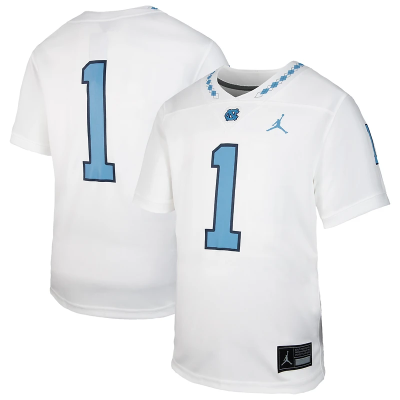 Youth Jordan Brand #1 White North Carolina Tar Heels Untouchable Replica Game Jersey