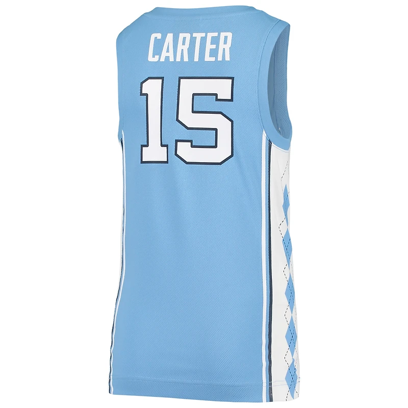 Jeune Jordan Brand Vince Carter Carolina Blue North Tar Heels Team Replica Maillot de basket-ball