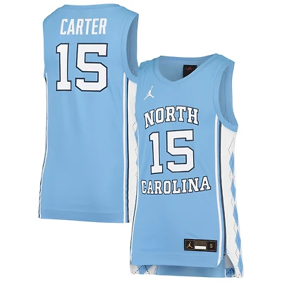 Jeune Jordan Brand Vince Carter Carolina Blue North Tar Heels Team Replica Maillot de basket-ball