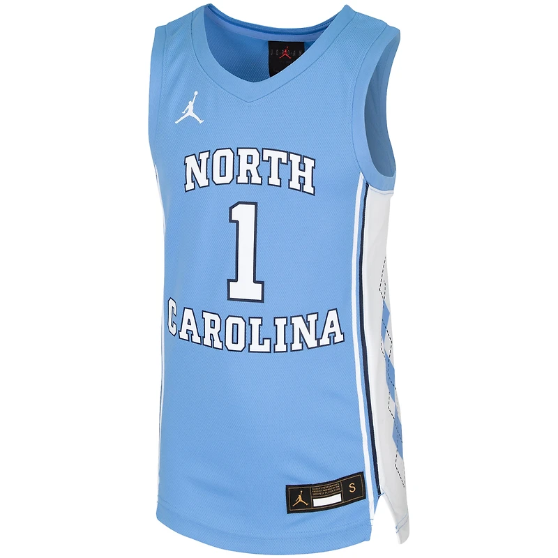 Jordan #1 Carolina Blue North Tar Heels Replica Team Basketball Jersey