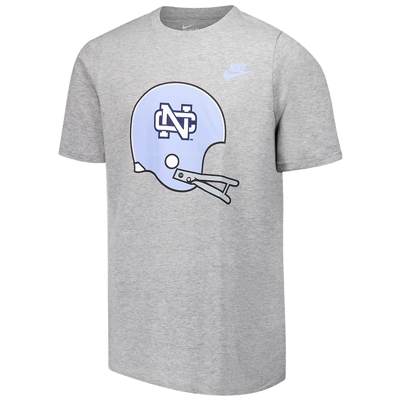T-shirt pour casque Nike North Carolina Tar Heels gris chiné jeune