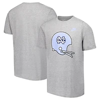 T-shirt pour casque Nike North Carolina Tar Heels gris chiné jeune