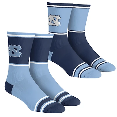 Youth Rock Em Socks  North Carolina Tar Heels 2-Pack Color Block Crew Socks Set