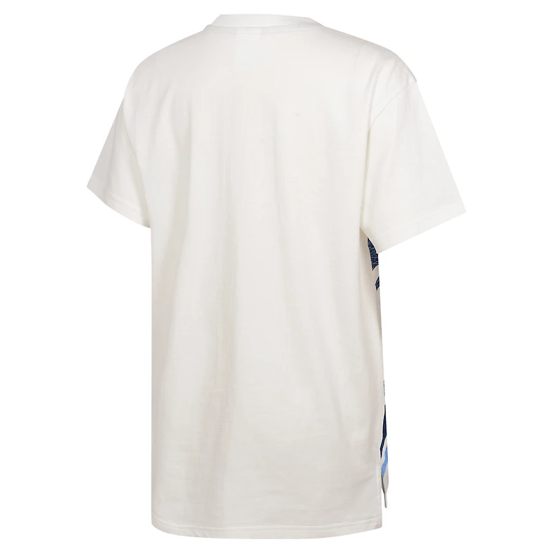 Youth White North Carolina Tar Heels Let's Get Loud Oversized T-Shirt