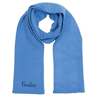 Écharpe tricotée ZooZatz bleu Caroline, motif Tar Heels de Caroline du Nord