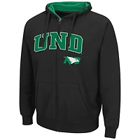 Sweat à capuche zippé Colosseum noir pour homme, motif arche et logo du Dakota Nord 3.0