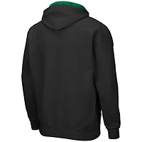 Men's Colosseum Black North Dakota Arch & Logo 3.0 Full-Zip Hoodie