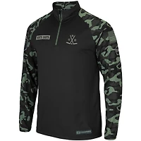 Colosseum Black North Dakota OHT Military Appreciation Take Flight Raglan Quarter-Zip Jacket