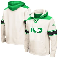 Men's Colosseum Cream North Dakota 2.0 Lace-Up Hoodie