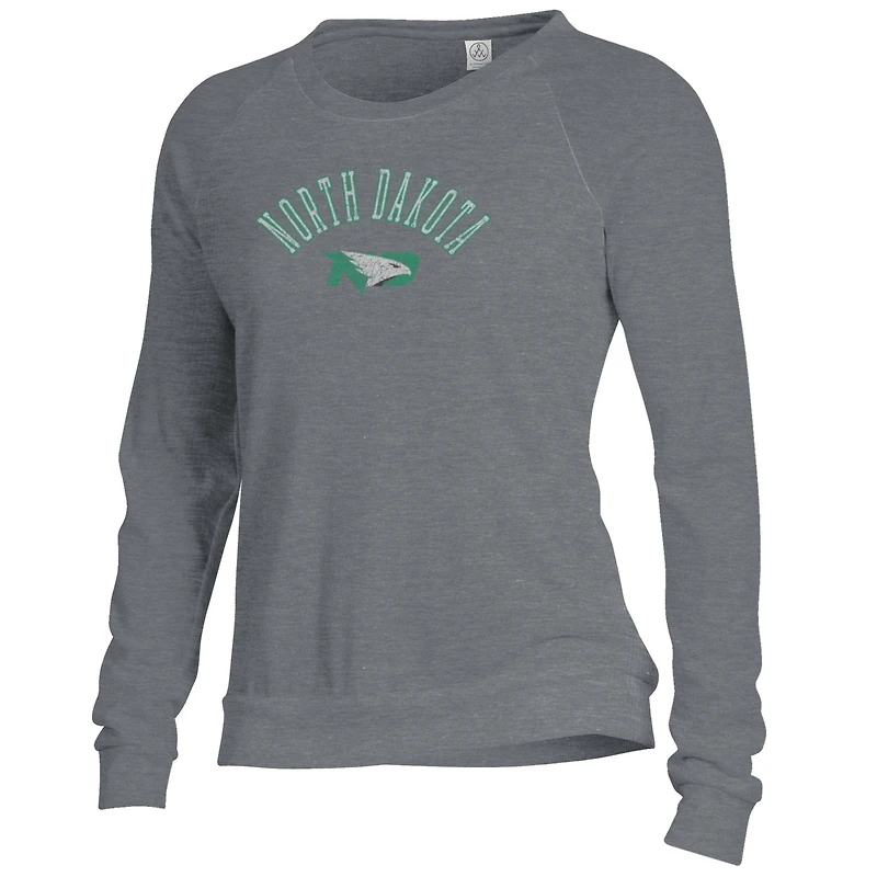 Women's Alternative Apparel Gray North Dakota Slouchy Pullover Sweatshirt
