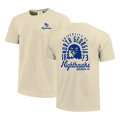 Men's Cream North Georgia Nighthawks Comfort Colors Mascot Overlay T-Shirt