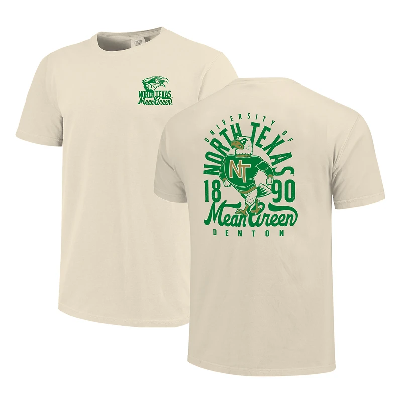 T-shirt crème pour homme avec motif mascotte Mean Green du nord Texas