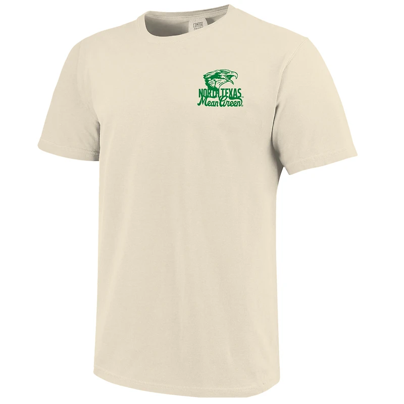 T-shirt crème pour homme avec motif mascotte Mean Green du nord Texas