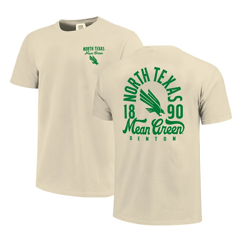 T-shirt crème pour homme avec motif mascotte Mean Green du nord Texas
