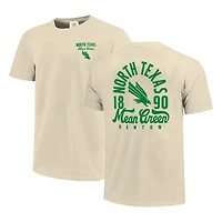 T-shirt crème pour homme avec motif mascotte Mean Green du nord Texas