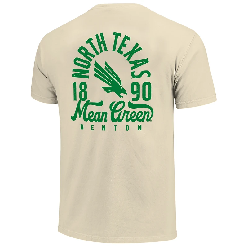 T-shirt crème pour homme avec motif mascotte Mean Green du nord Texas