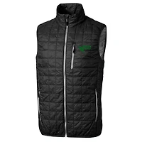Gilet matelassé entièrement zippé Rainier PrimaLoft Eco pour homme, noir, North Texas Mean Green, taille grande et