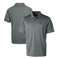 Polo recyclé texturé extensible et écologique pour homme, gris, Cutter & Buck, North Texas Mean Green Prospect