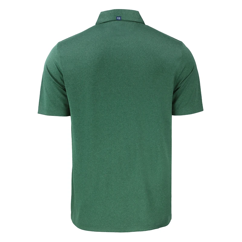 Men's Cutter & Buck Heather Kelly Green North Texas Mean Forge Eco Stretch Recycled Polo