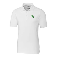 Men's Cutter & Buck White North Texas Mean Green Advantage Eco Tri-Blend Pique Polo