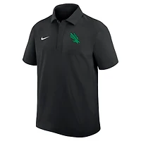 Polo Nike noir North Texas Mean Green 2025 pour homme