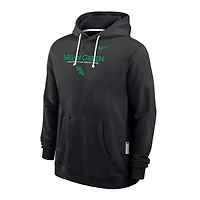 Men's Nike Black North Texas Mean Green 2025 Sideline Standard Issue Dri-FIT Hoodie