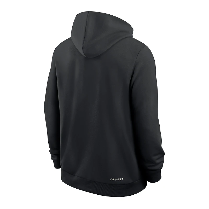 Men's Nike Black North Texas Mean Green 2025 Sideline Standard Issue Dri-FIT Hoodie