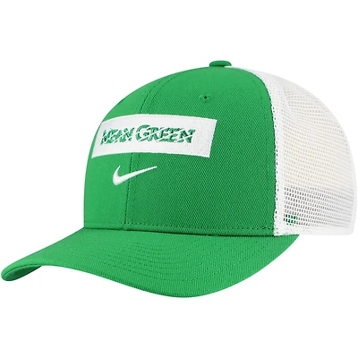 Men's Nike Green North Texas Mean Green 2024/25 Sideline Rise Trucker Adjustable Hat