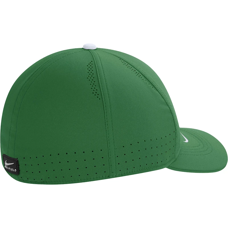 Nike Kelly Green North Texas Mean Green 2022 Sideline Classic99 Swoosh Performance Flex Casquette pour homme