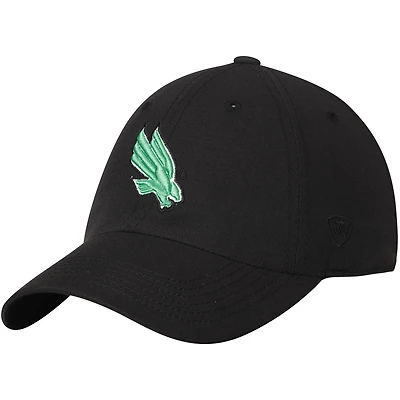Casquette ajustable à logo principal noir North Texas Mean Green pour hommes Top of the World