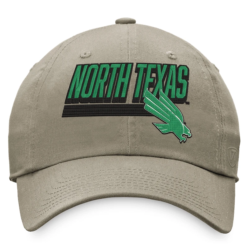 Casquette réglable Top of the World Kaki North Texas Mean Green Slice pour homme