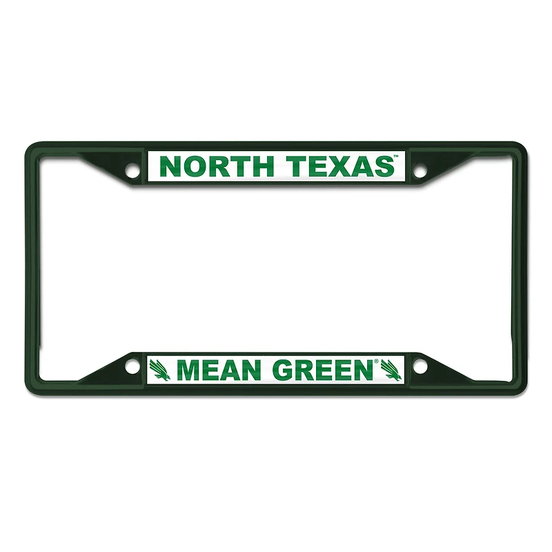 WinCraft North Texas Mean Green Chrome Cadre de plaque d'immatriculation