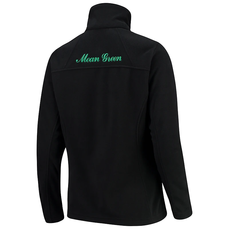 Women's Columbia Black North Texas Mean Green Give & Go Full-Zip Jacket