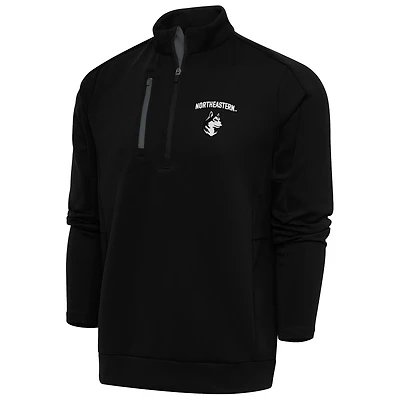 Veste à enfiler zippée quart de tour pour homme, modèle Big & Tall Generation, noir/étain, des Huskies du Nord-Est d'Antigua