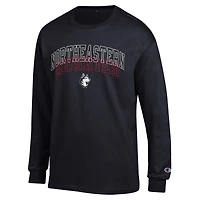 Men's Champion  Black Northeastern Huskies Team Long-Sleeve T-Shirt