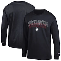 Men's Champion  Black Northeastern Huskies Team Long-Sleeve T-Shirt
