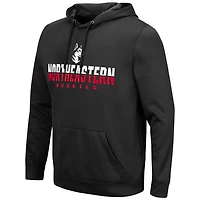 Men's Colosseum Black Northeastern Huskies Lantern Pullover Hoodie