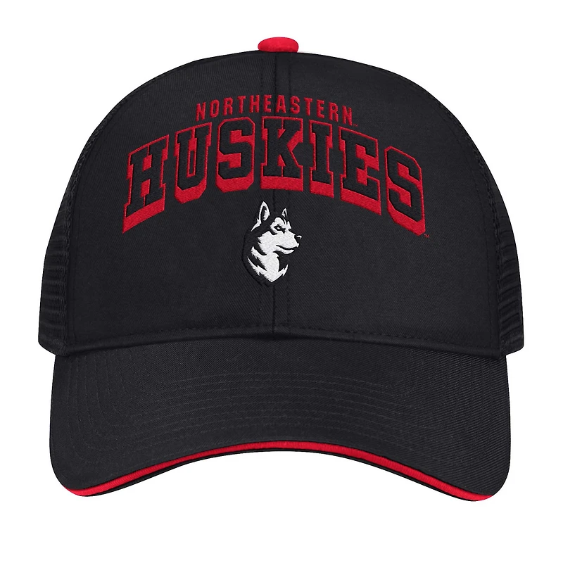 Chapeau réglable Colosseum Black Northeastern Huskies Wyatt pour hommes