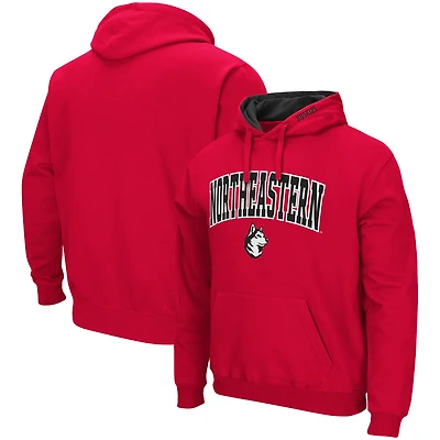 Sweat à capuche Colosseum Red Northeastern Huskies Arch & Logo 3.0 pour homme