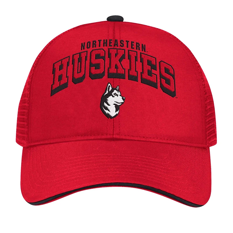 Men's Colosseum Red Northeastern Huskies Wyatt Primary Team Trucker Adjustable Hat