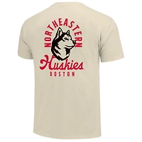 T-shirt crème pour homme avec motif mascotte des Northeastern Huskies